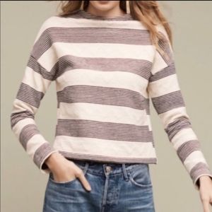 Anthropologie Saboire Striped Sweatshirt
